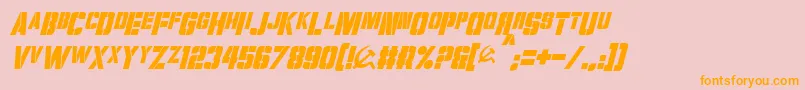 VolkoffItalic Font – Orange Fonts on Pink Background