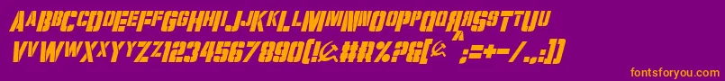 VolkoffItalic Font – Orange Fonts on Purple Background