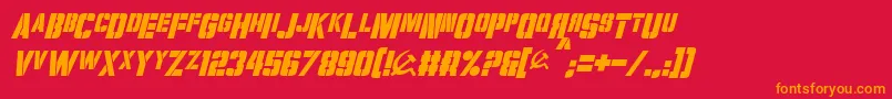 VolkoffItalic Font – Orange Fonts on Red Background