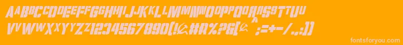 VolkoffItalic Font – Pink Fonts on Orange Background