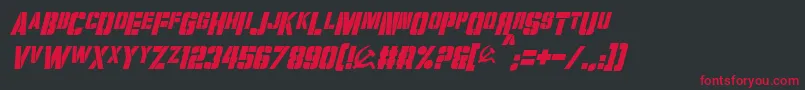 VolkoffItalic Font – Red Fonts on Black Background