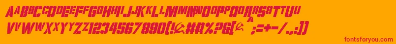 VolkoffItalic Font – Red Fonts on Orange Background