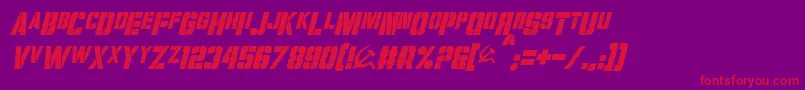 VolkoffItalic Font – Red Fonts on Purple Background