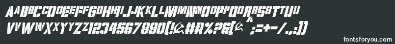 VolkoffItalic Font – White Fonts on Black Background