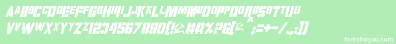 フォントVolkoffItalic – 緑の背景に白い文字