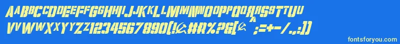 Шрифт VolkoffItalic – жёлтые шрифты на синем фоне