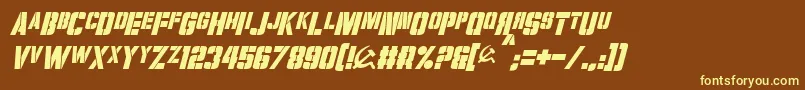 Шрифт VolkoffItalic – жёлтые шрифты на коричневом фоне