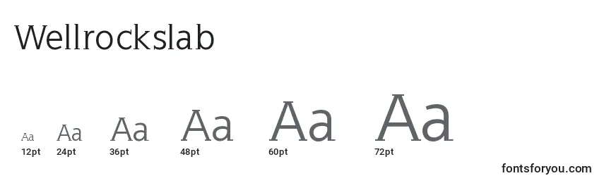 Размеры шрифта Wellrockslab