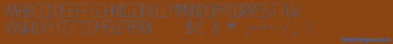 AnomeIbul Font – Blue Fonts on Brown Background