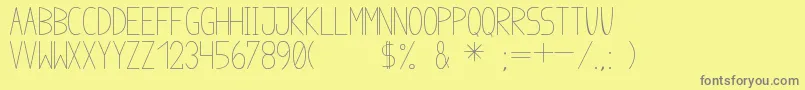 AnomeIbul Font – Gray Fonts on Yellow Background