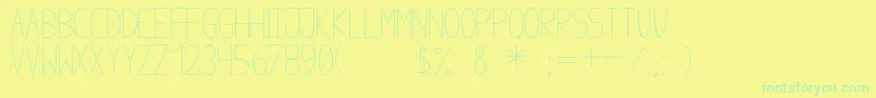 AnomeIbul Font – Green Fonts on Yellow Background