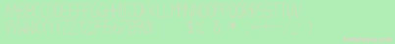 AnomeIbul Font – Pink Fonts on Green Background