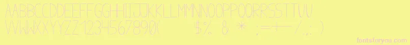 AnomeIbul Font – Pink Fonts on Yellow Background