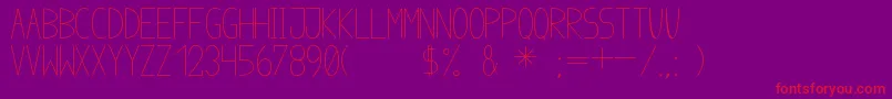 AnomeIbul Font – Red Fonts on Purple Background