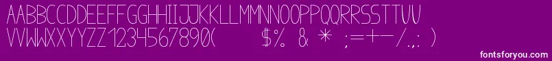 AnomeIbul Font – White Fonts on Purple Background