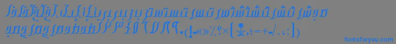 フォントAymOpohorSUNormal. – 灰色の背景に青い文字