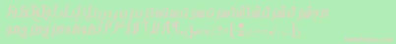 AymOpohorSUNormal. Font – Pink Fonts on Green Background