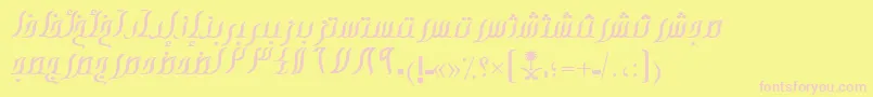 AymOpohorSUNormal. Font – Pink Fonts on Yellow Background