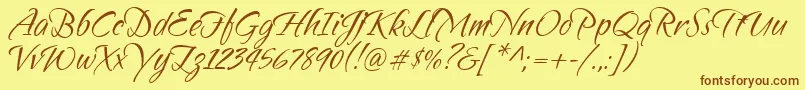 Sandytexthmkbold Font – Brown Fonts on Yellow Background