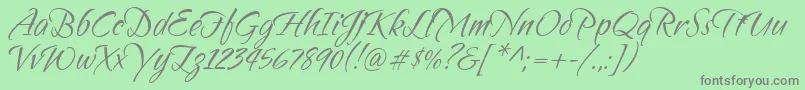 Sandytexthmkbold Font – Gray Fonts on Green Background