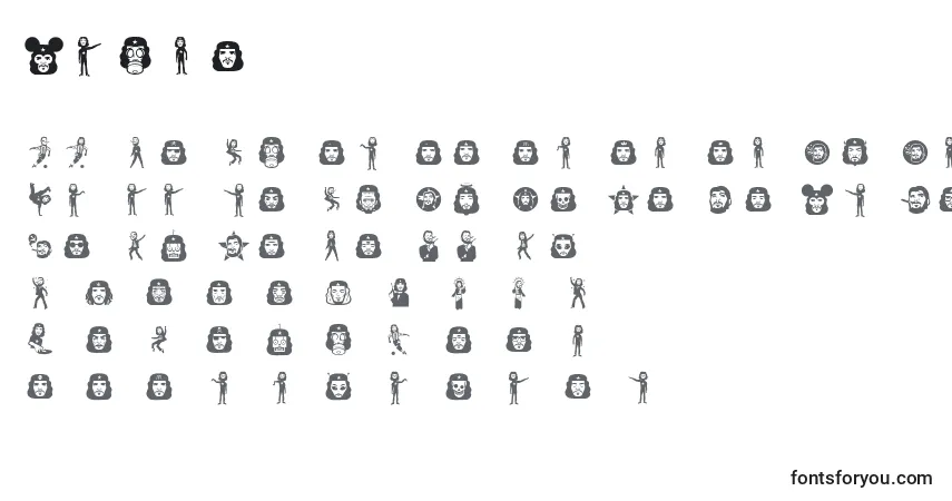 Шрифт Slche – алфавит, цифры, специальные символы