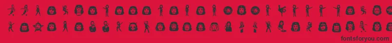 Slche Font – Black Fonts on Red Background
