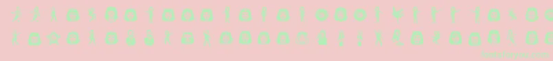 Slche Font – Green Fonts on Pink Background