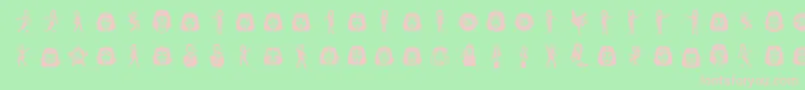 Slche Font – Pink Fonts on Green Background