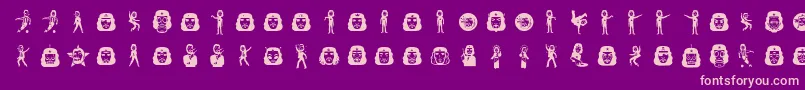 Slche Font – Pink Fonts on Purple Background