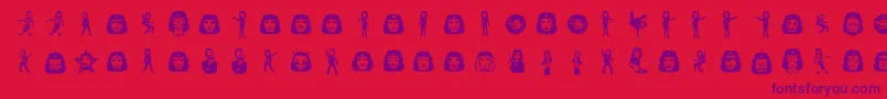 Slche Font – Purple Fonts on Red Background