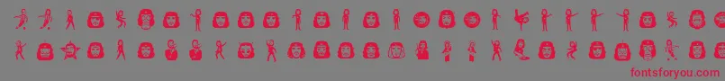 Slche Font – Red Fonts on Gray Background