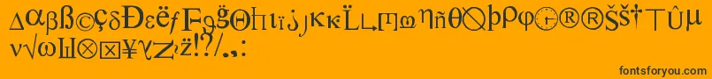 Symbolnerve Font – Black Fonts on Orange Background
