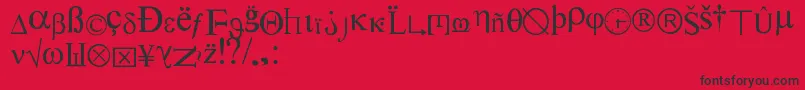 Symbolnerve Font – Black Fonts on Red Background