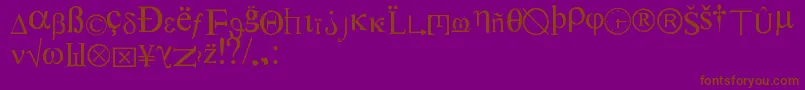 fuente Symbolnerve – Fuentes Marrones Sobre Fondo Morado