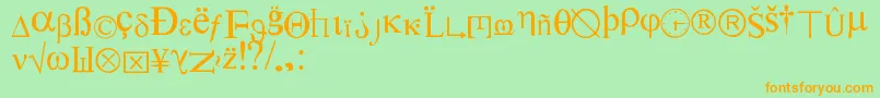 Symbolnerve Font – Orange Fonts on Green Background