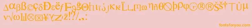 Symbolnerve Font – Orange Fonts on Pink Background