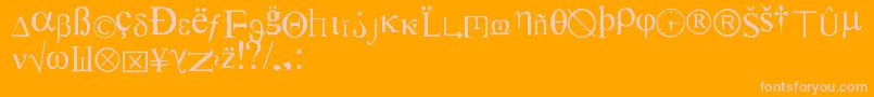 Symbolnerve Font – Pink Fonts on Orange Background