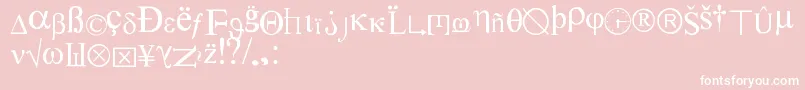 Symbolnerve Font – White Fonts on Pink Background