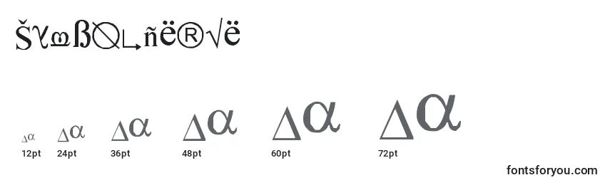 Symbolnerve Font Sizes