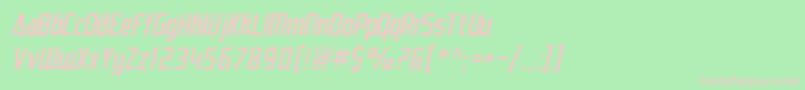 SfElectrotomeCondensedOblique Font – Pink Fonts on Green Background