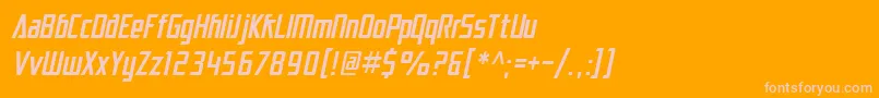 SfElectrotomeCondensedOblique Font – Pink Fonts on Orange Background