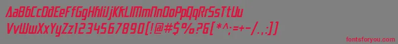 SfElectrotomeCondensedOblique Font – Red Fonts on Gray Background