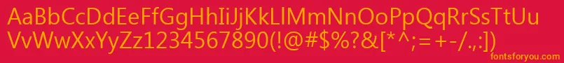 KhmerUi Font – Orange Fonts on Red Background