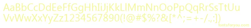 KhmerUi Font – Yellow Fonts on White Background