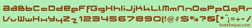 PlanetOpti Font – Brown Fonts on Green Background