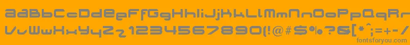 PlanetOpti Font – Gray Fonts on Orange Background