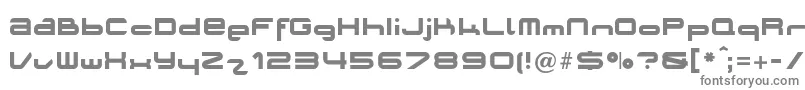 フォントPlanetOpti – 白い背景に灰色の文字