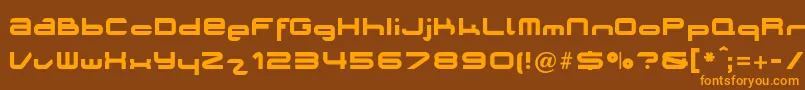 PlanetOpti Font – Orange Fonts on Brown Background