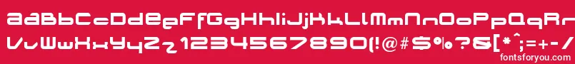PlanetOpti Font – White Fonts on Red Background