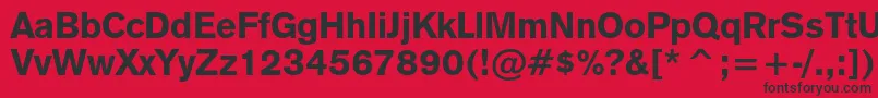 Gothic725blackcbt Font – Black Fonts on Red Background